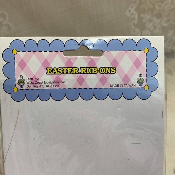 Vintage Made in Taiwan Easter Rub-ons designs 4 packs all different - Picture 6 of 11